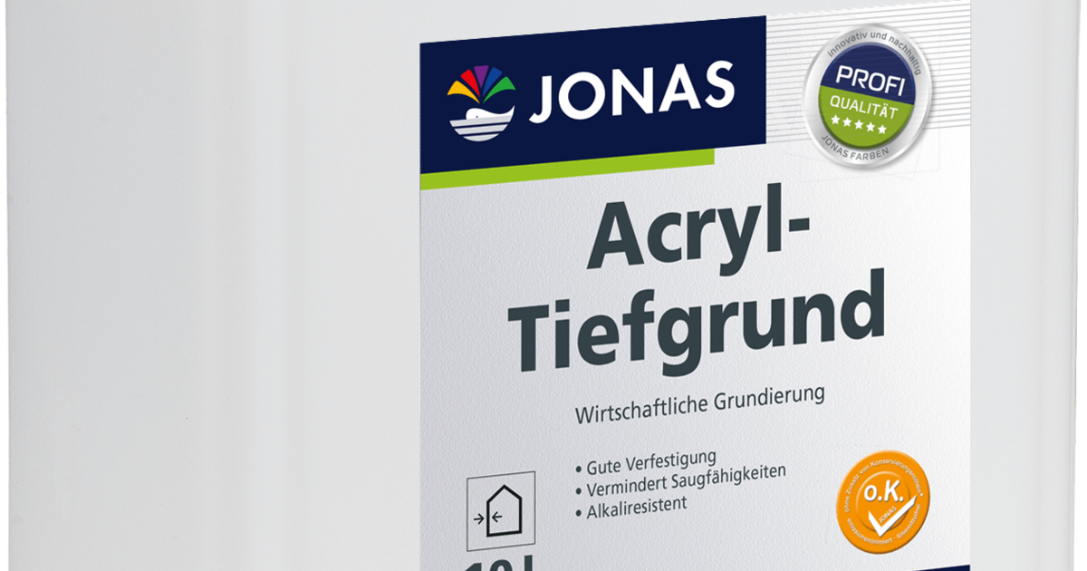Produkte: Grundierungen » Acryl-Tiefgrund - Jonas Farben